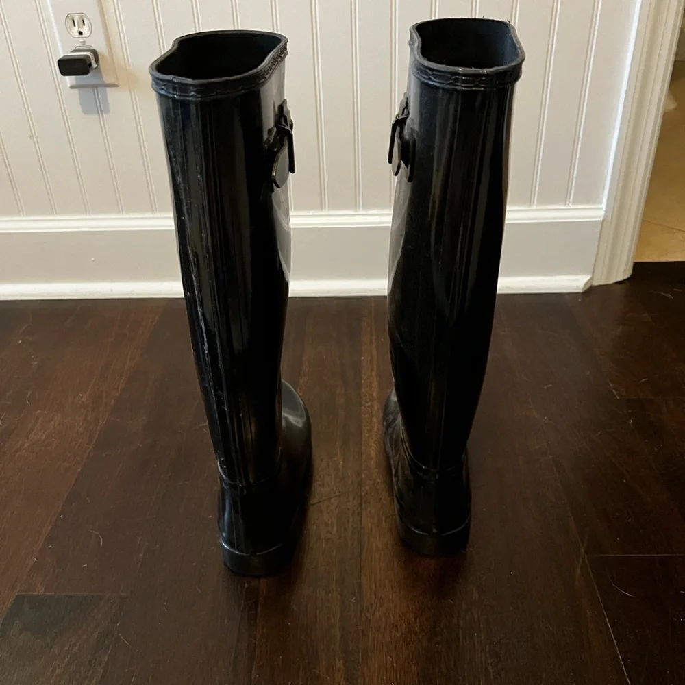 Black hunter rain boots - Picture 3 of 4